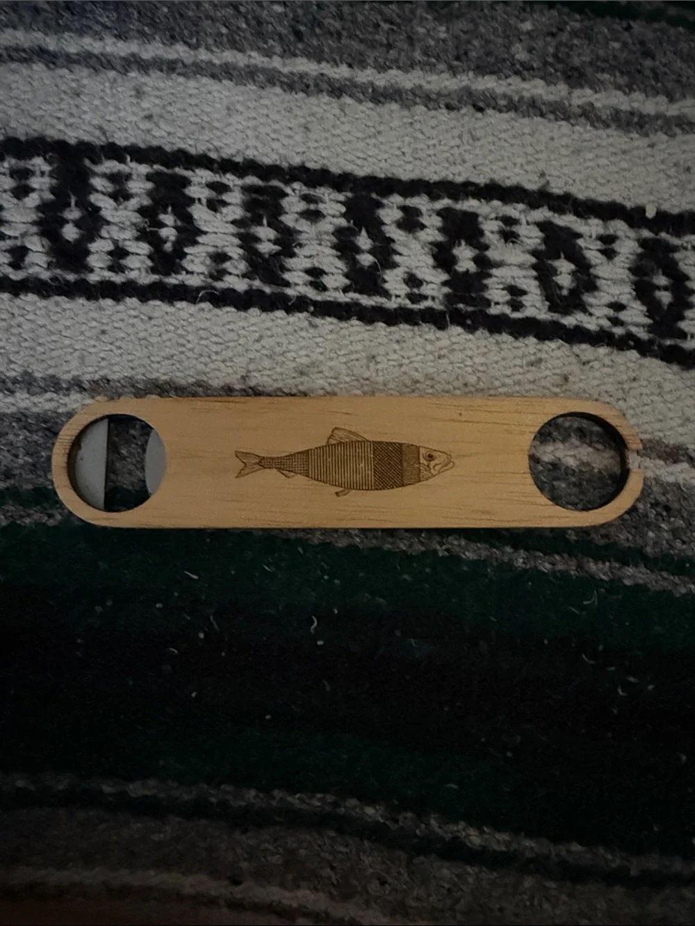 Bamboo Fish-Engraved Bottle Opener - Natural